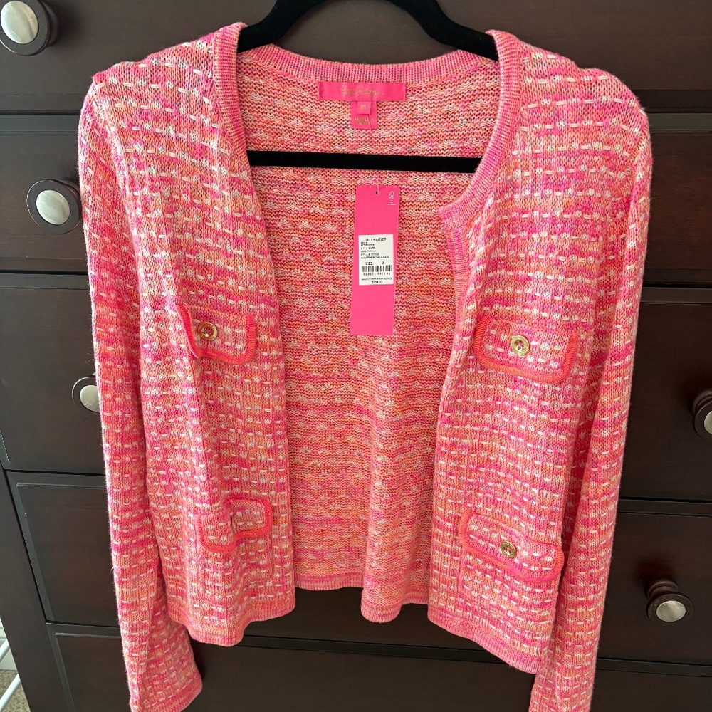 Size Medium Lilly Pulitzer Pink Kenna Cardigan
